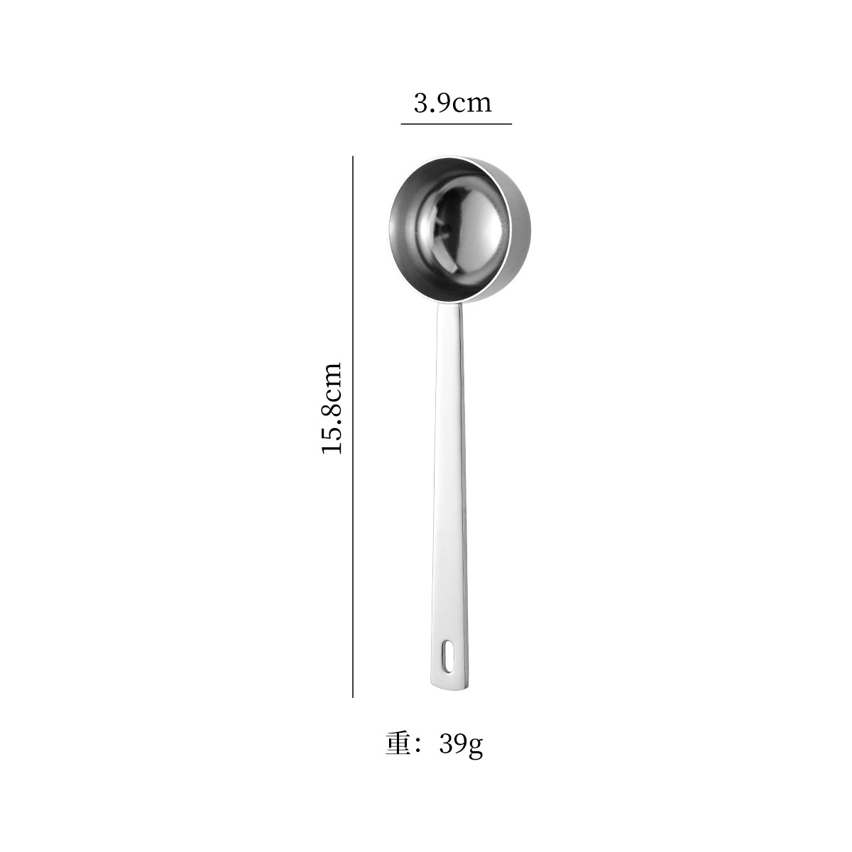 20 ml Square Handle bright finish — dimensional drawing