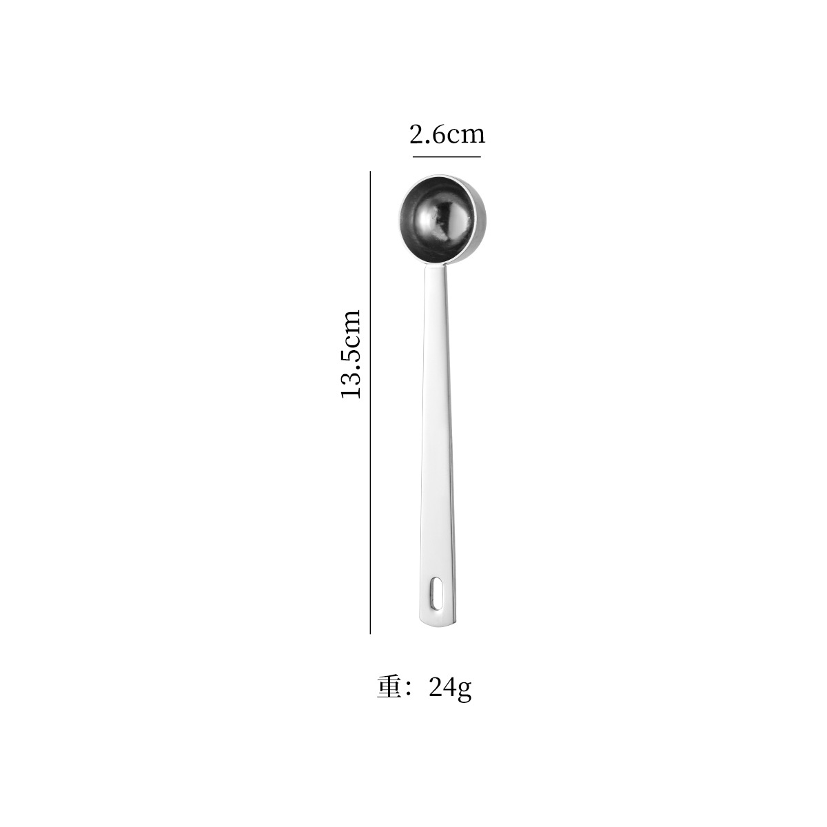 5 ml Square Handle bright finish — dimensional drawing